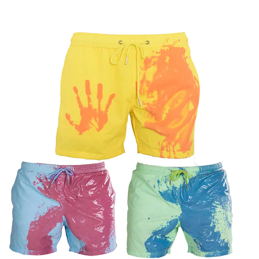 Magical Change Color Beach Shorts Summer Men Swimming Trunks Swimwear Swimsuit Quick Dry bathing shorts Beach Pant