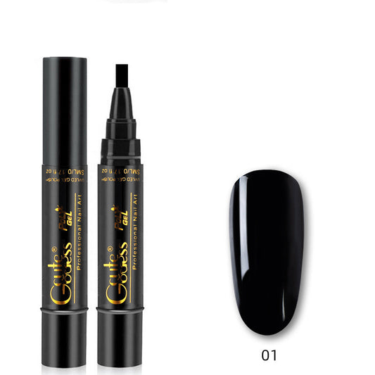 3-in-1-Nagelkleberstift Einstufiger Kleber-Phototherapie-Kunststoff-Nagelmagnetstift Französischer Wasserwellen-Katzenaugen-Starkmagnetstift DIY Maniküre-Werkzeugstift