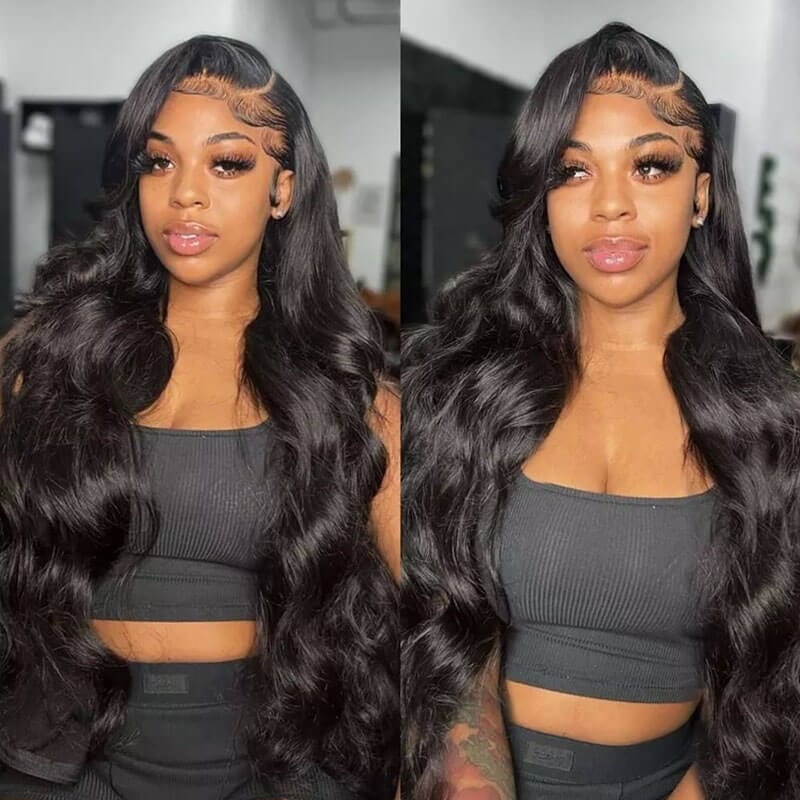 4x6 Lace Closure Wig Human Hair Natural Color Body Wave