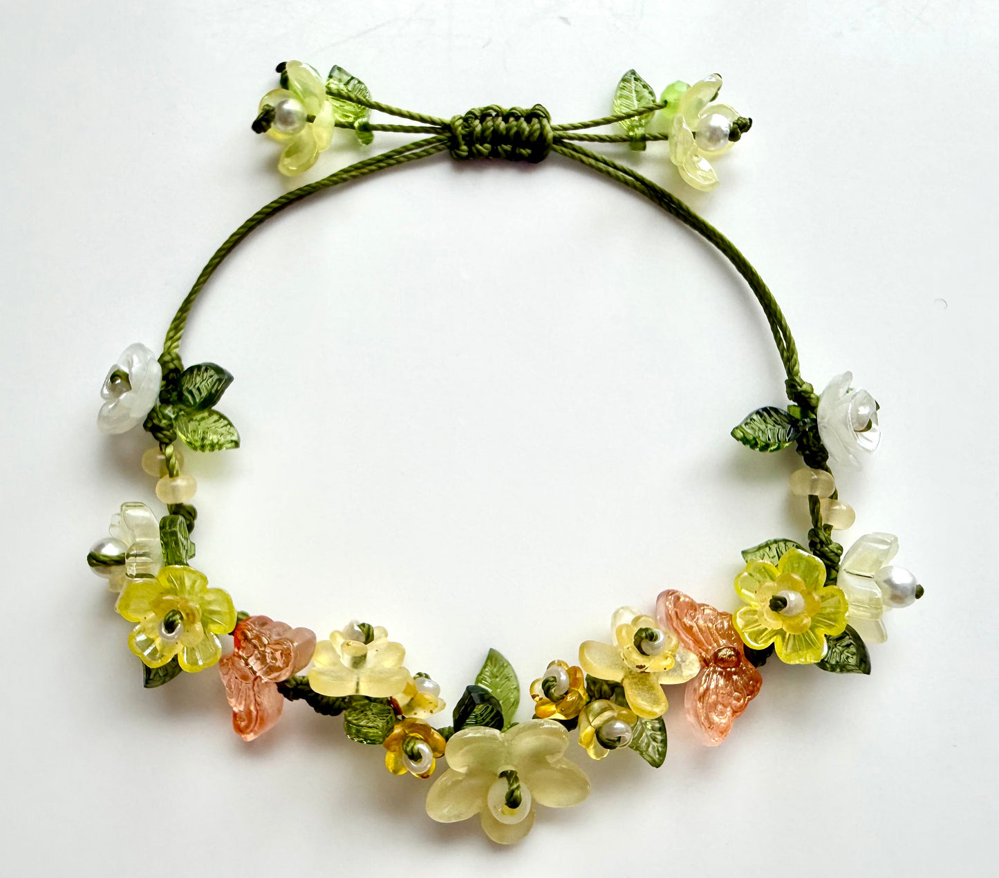 Handmade Yellow Floral Bracelet