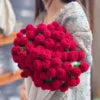Rose Flower Bouquet Blanket — Handmade Knit Plush Throw