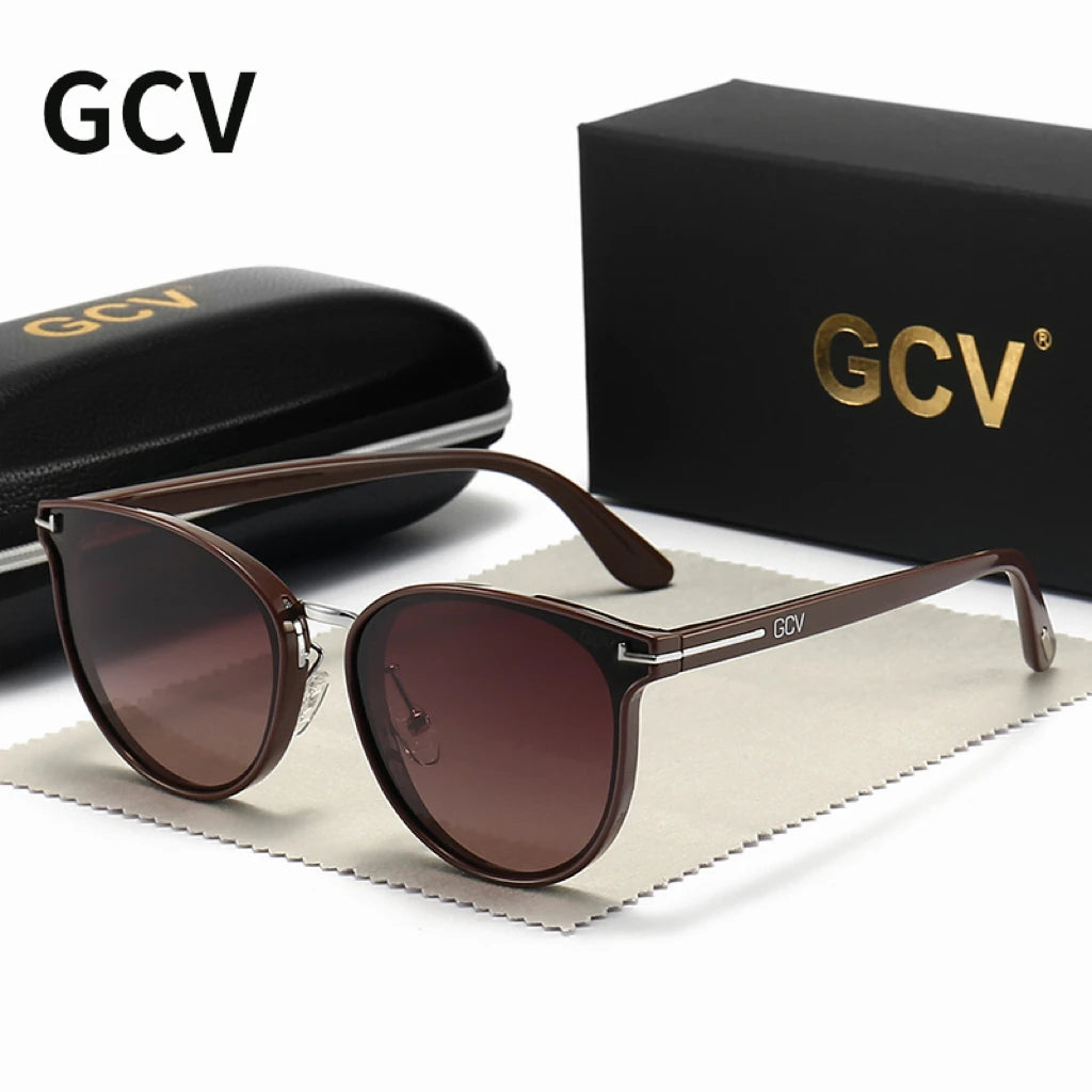 GCV Polarized Cat Eye Sunglasses for Women — UV400 Lightweight Fashion Shades