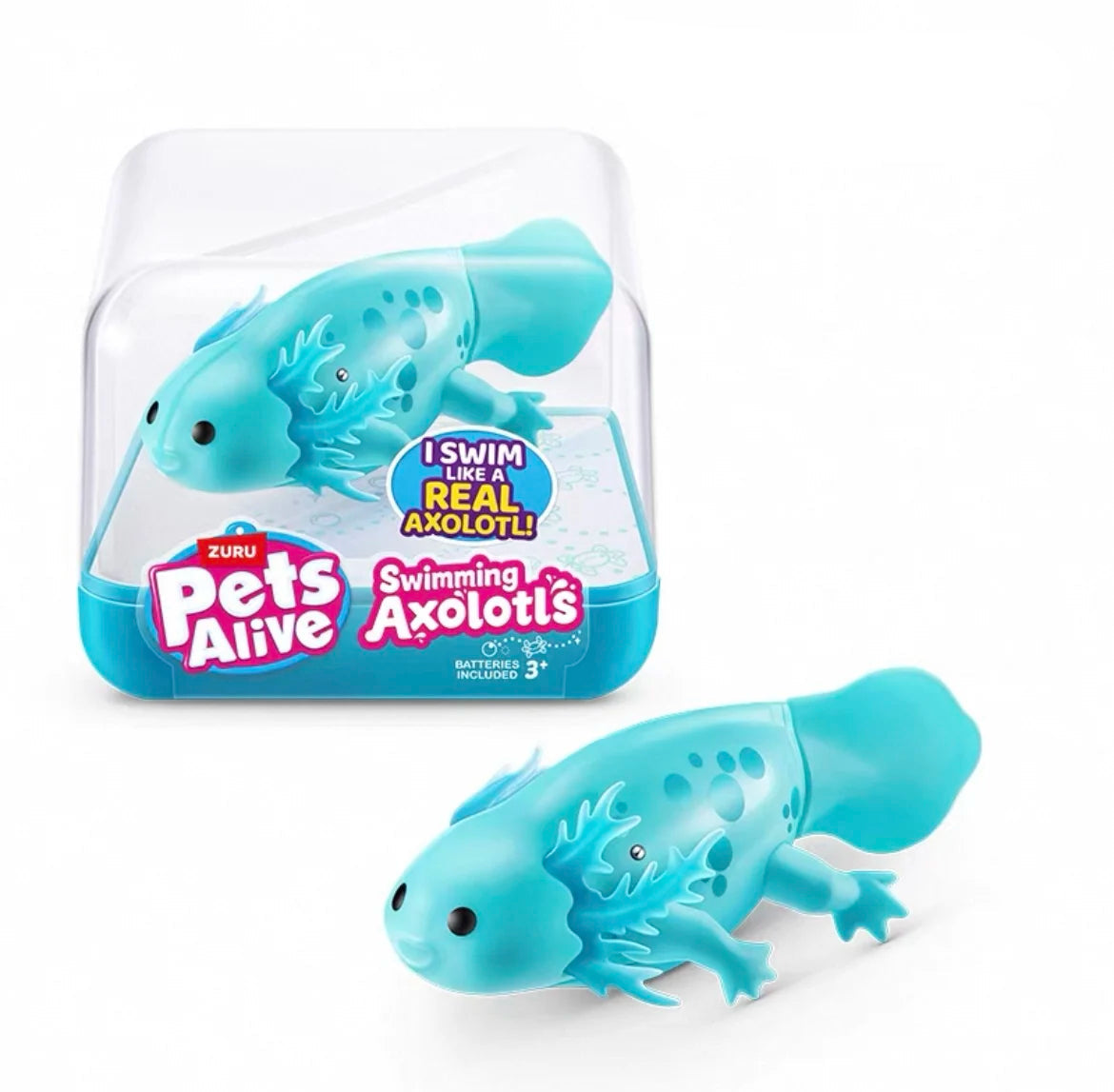 NEW Genuine Zuru Pets Alive Anime Action Figure Swimming Axolotls Magic Swimming Mermaid Diy Toy Model Collection Toy for Boys
