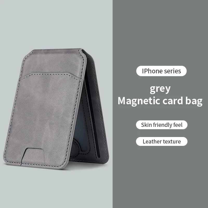 MagSafe Magnetic Leather Wallet Case for iPhone 16 15 14 13 12 Pro Max — Card Holder