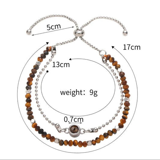 Personalized Crystal Photo Projection Bracelet