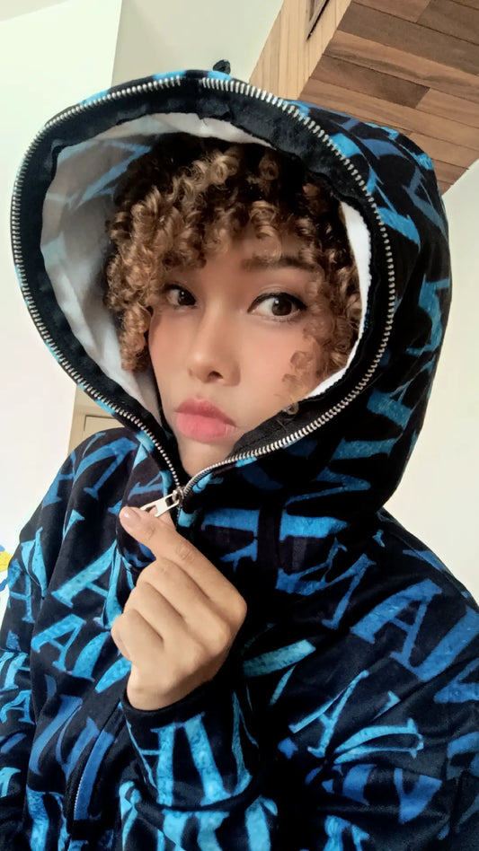 Personalized All-over Print Full Zip Up Hoodie (Lightweight)