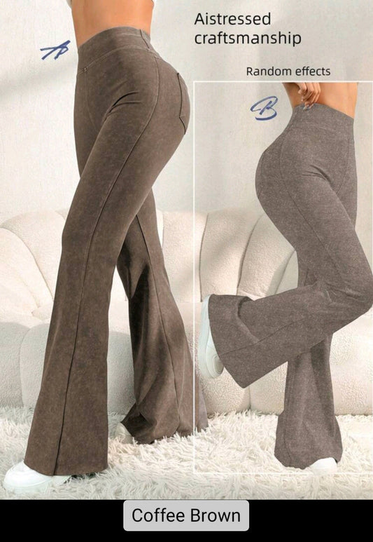 Women's High Waist Butt Lift Flare Pants