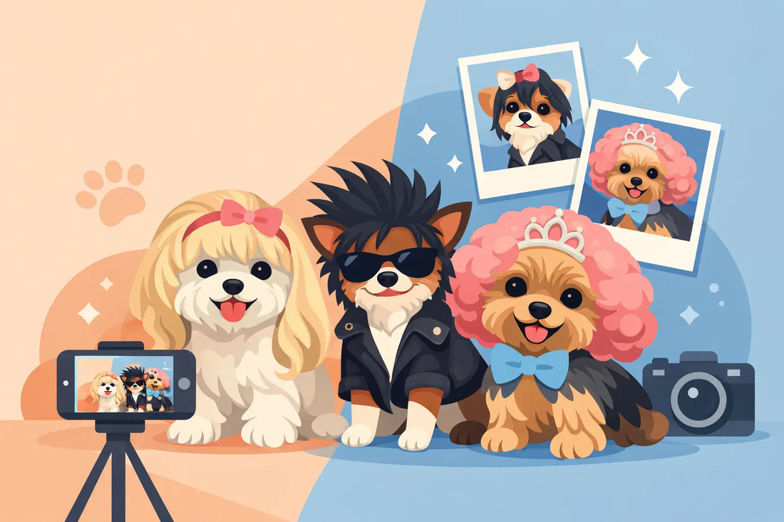 Pet Wigs for Small Dogs and Playful Photos