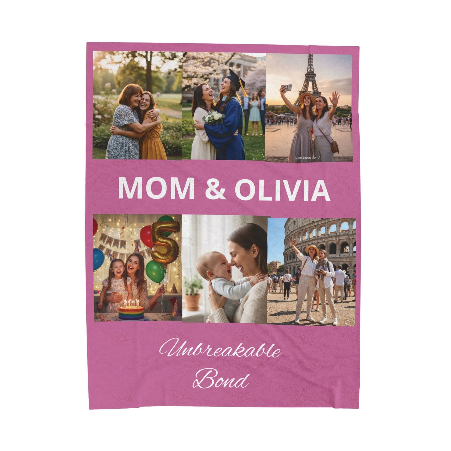Personalized Photo Plush Blanket — Unbreakable Bond
