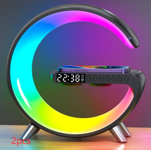 Smart LED Atmosphere Lamp with Wireless Charger & Bluetooth Speaker