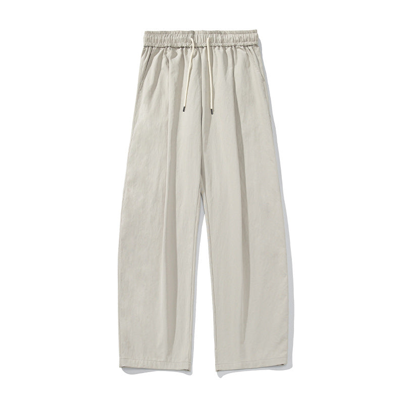 Tapered Trousers With A Drawstring Hem