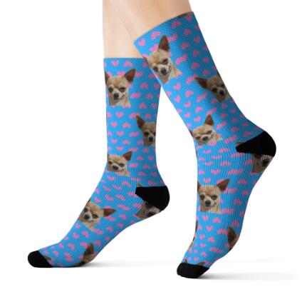 Pet Head Print Socks For Dog Cat Lover