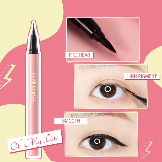 PINKFLASH Wasserdichter Flüssig-Eyeliner mit hoher Farbabgabe für Katzenaugen-Make-up