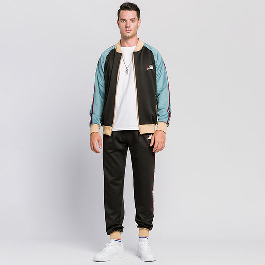 Fashion Retro Color Matching Color Men's Suit