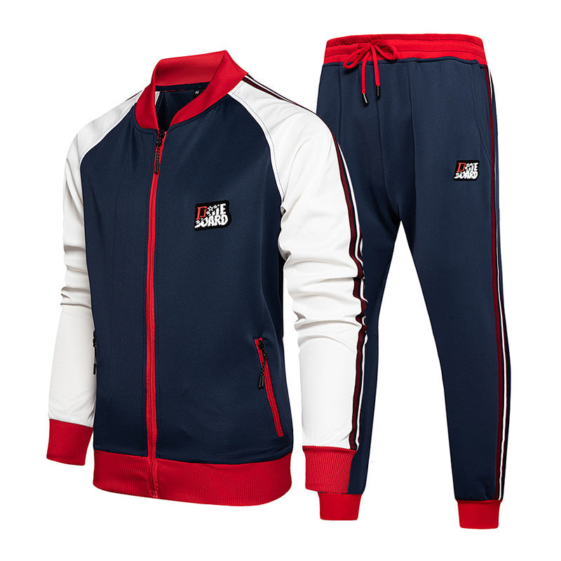 Fashion Retro Color Matching Color Men's Suit
