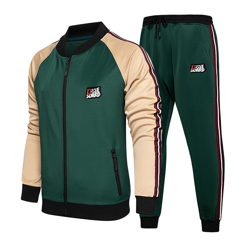 Fashion Retro Color Matching Color Men's Suit
