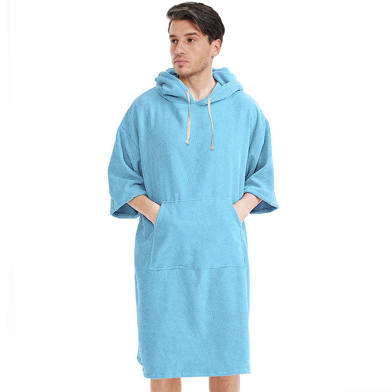 Thickened Microfiber Hooded Hooded Bath Towel Quick-drying Cloak