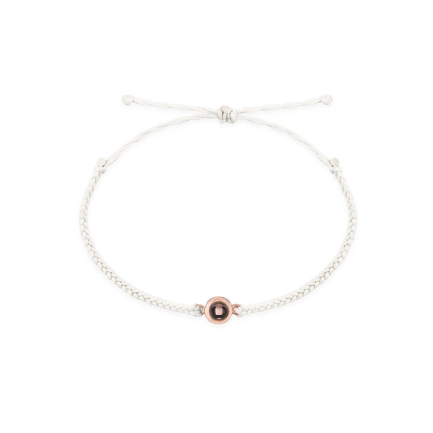 Personalized Circle Photo Projection Bracelet — Custom Memory Jewelry