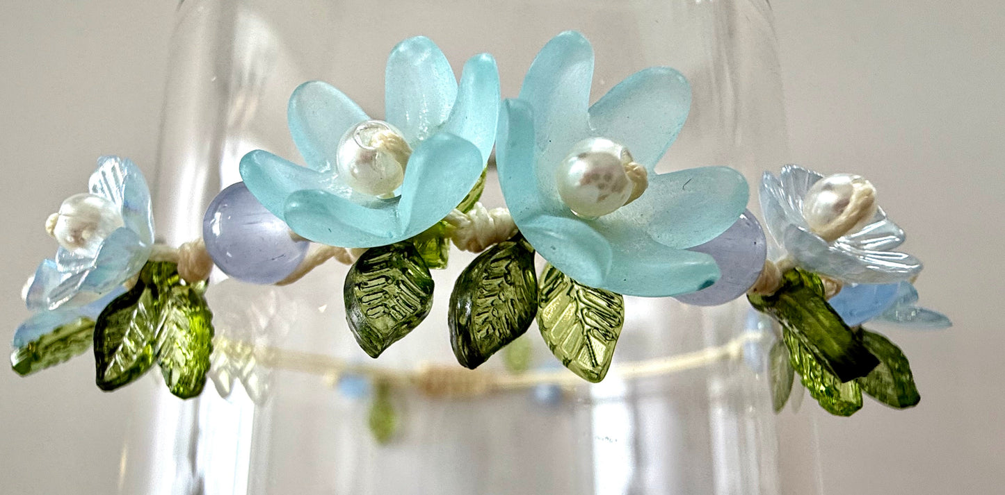 Handmade Turquoise Flower Bracelet