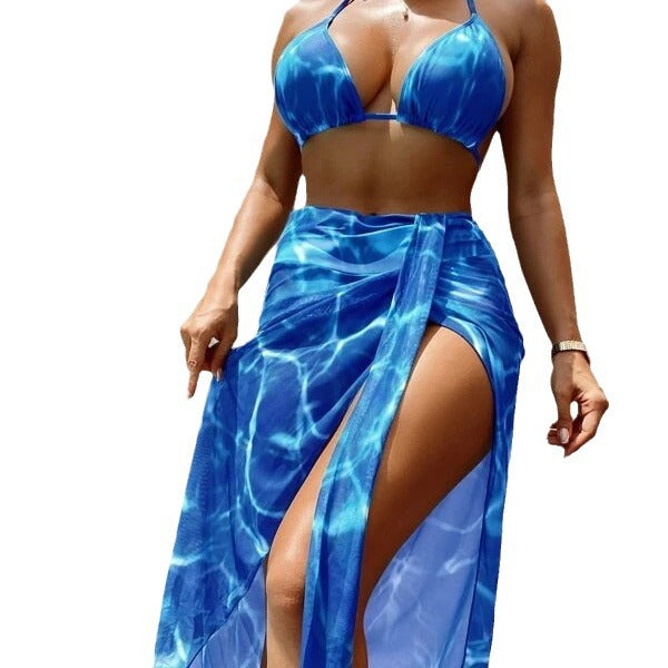 Split Three-piece Bikini Swimsuit For Women