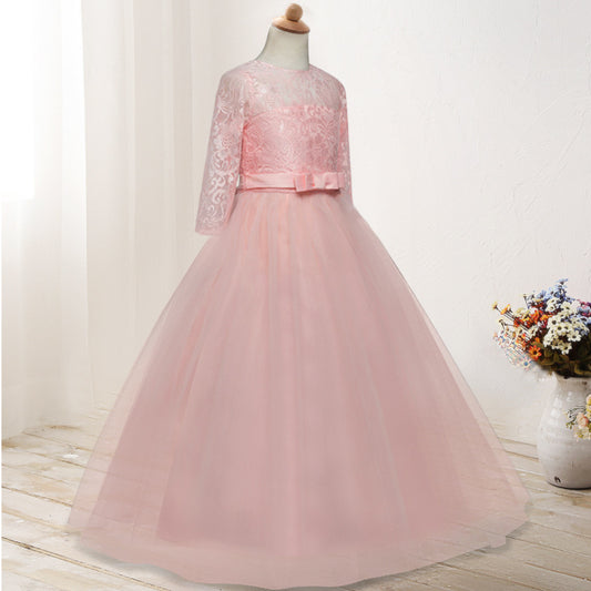 Vestido de niña de manga larga para bodas