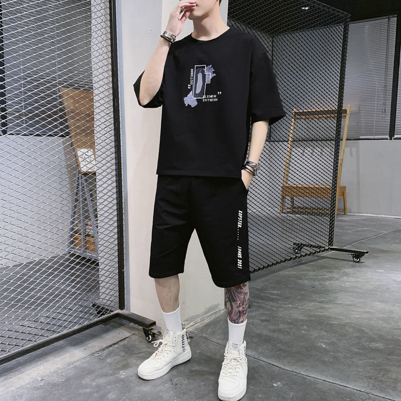 Summer Sportswear Men's T-shirt Suit