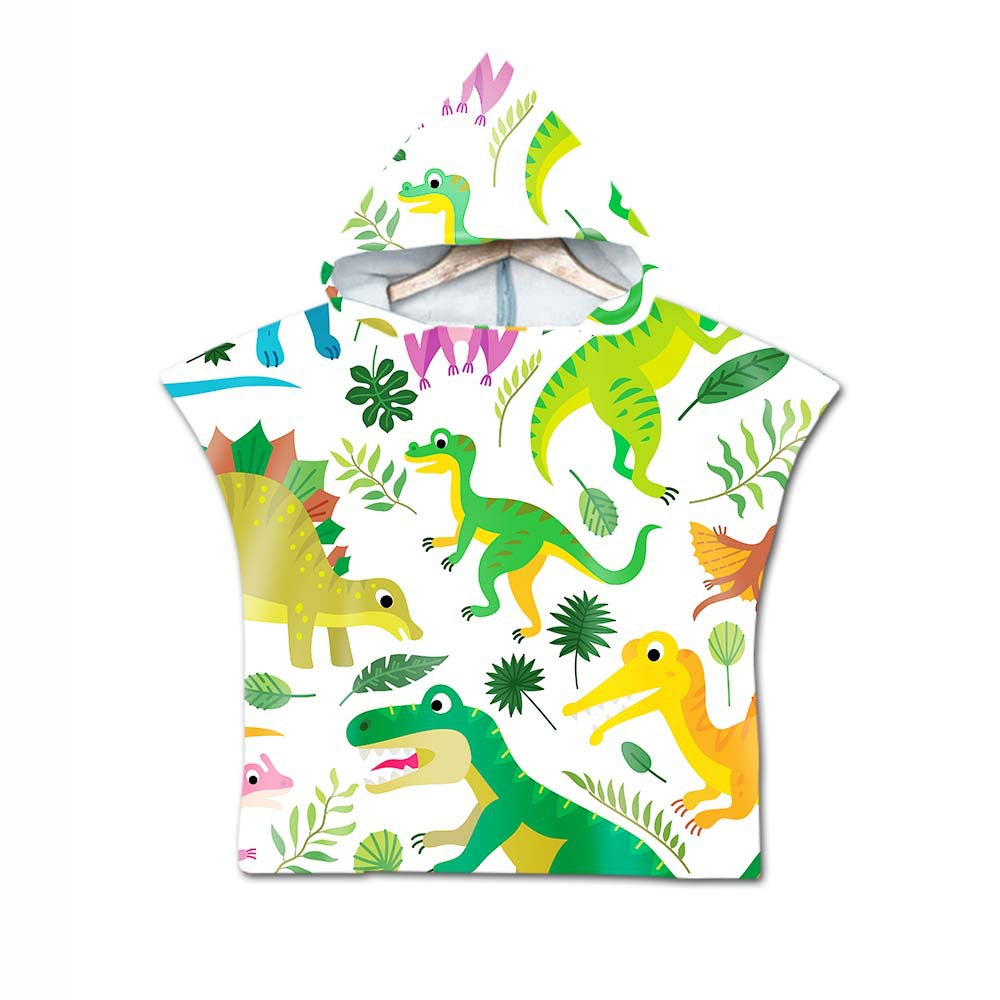 Printed hooded bath towel