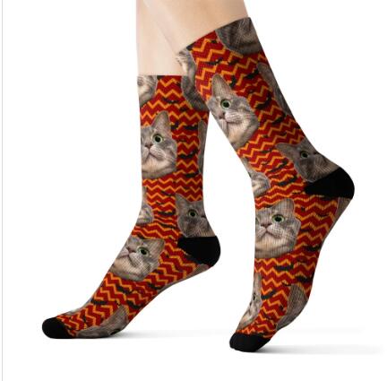 Pet Head Print Socks For Dog Cat Lover
