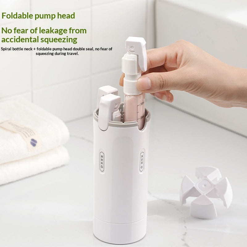 4-in-1 Travel Dispenser Set — Leak-Proof Refillable Bottles for Toiletries