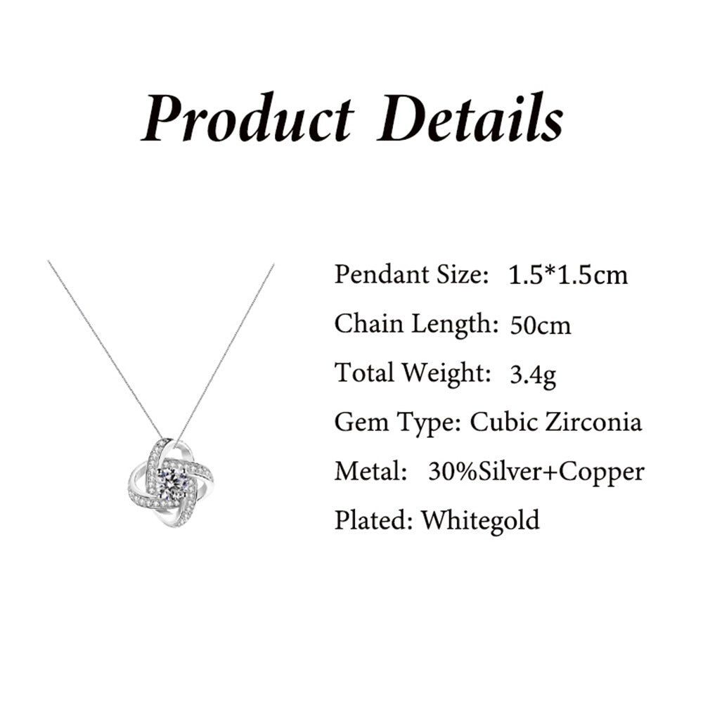 Eternal Rose Necklace Gift Box — Preserved Flower & Clavicle Chain for Women