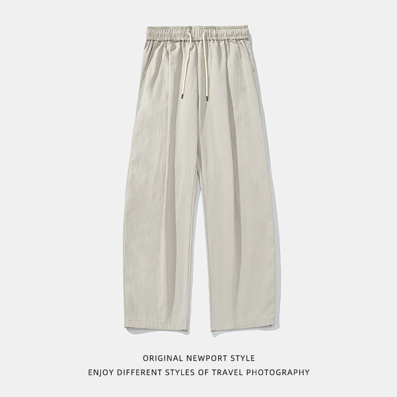 Tapered Trousers With A Drawstring Hem