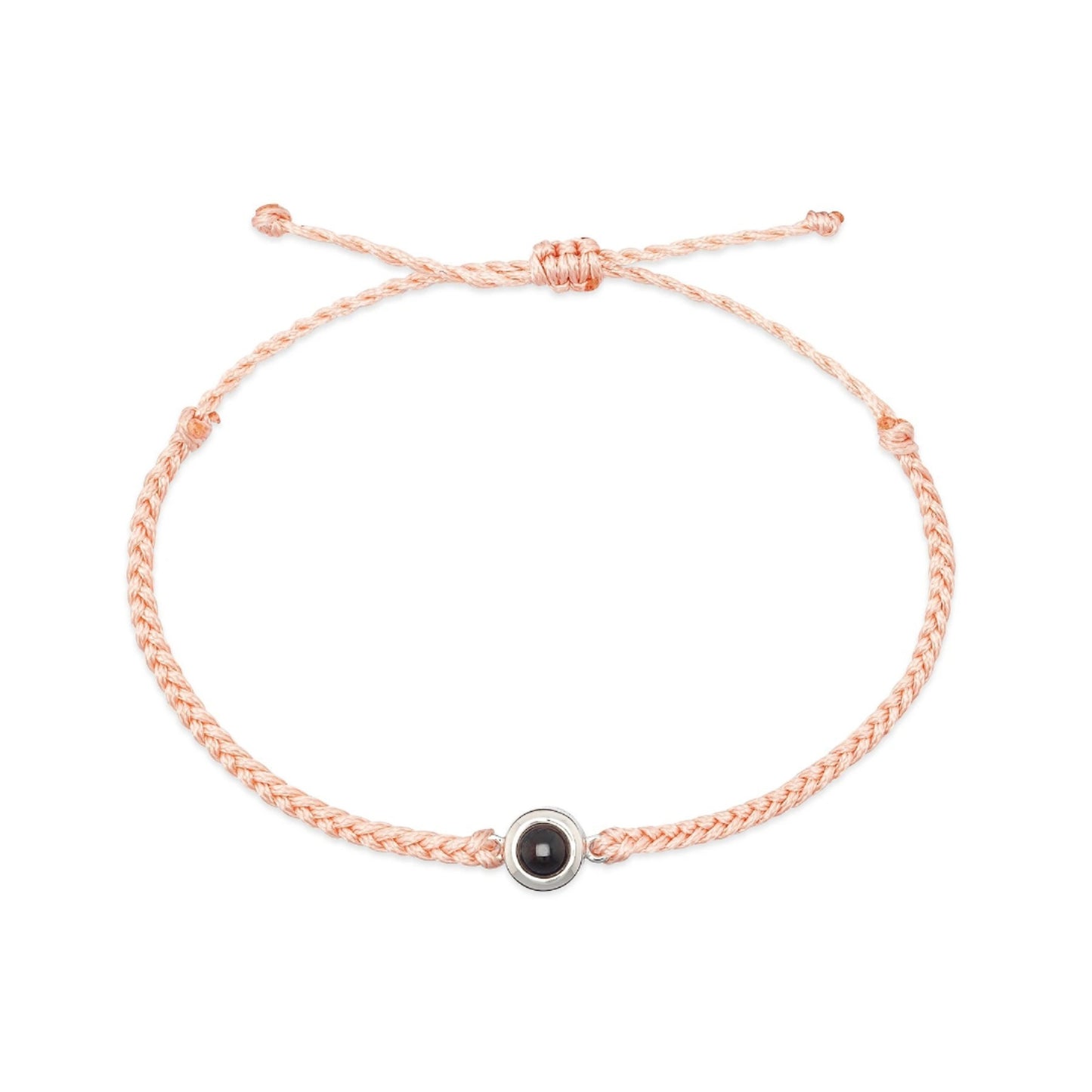 Personalized Circle Photo Projection Bracelet — Custom Memory Jewelry