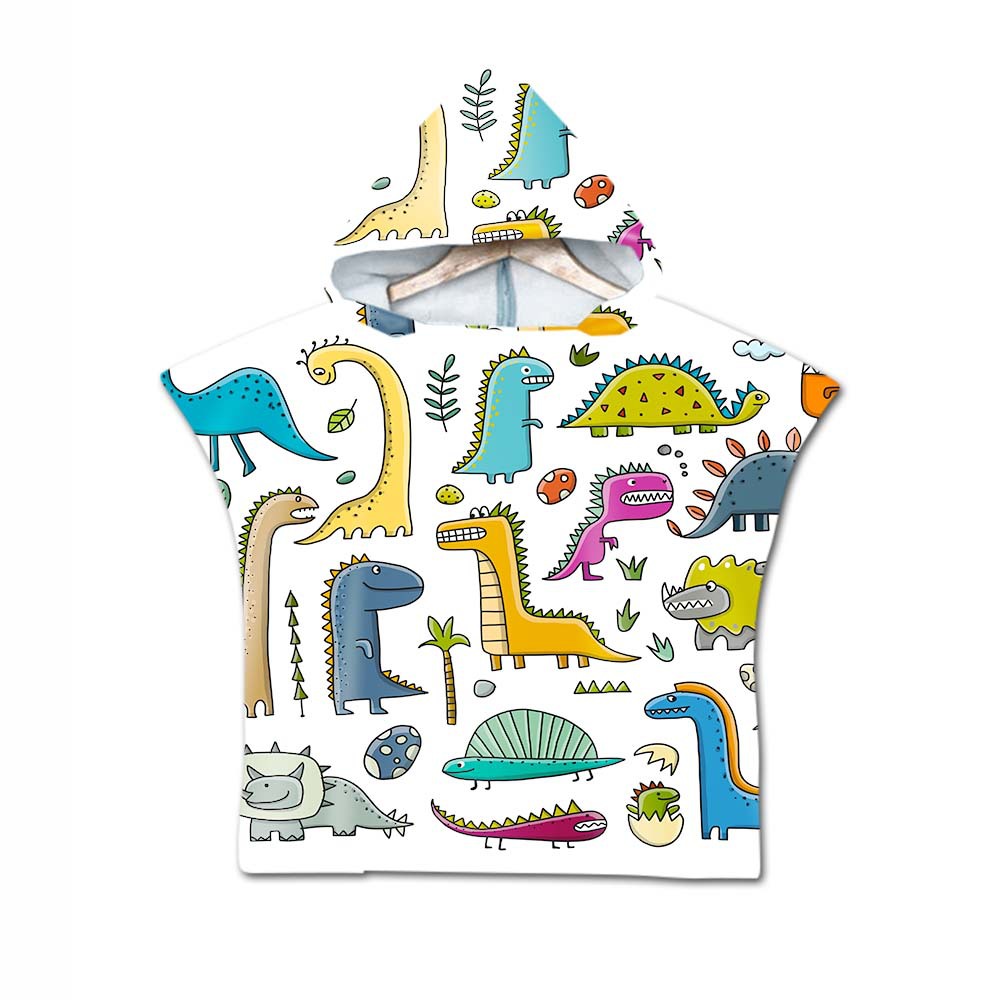 Printed hooded bath towel