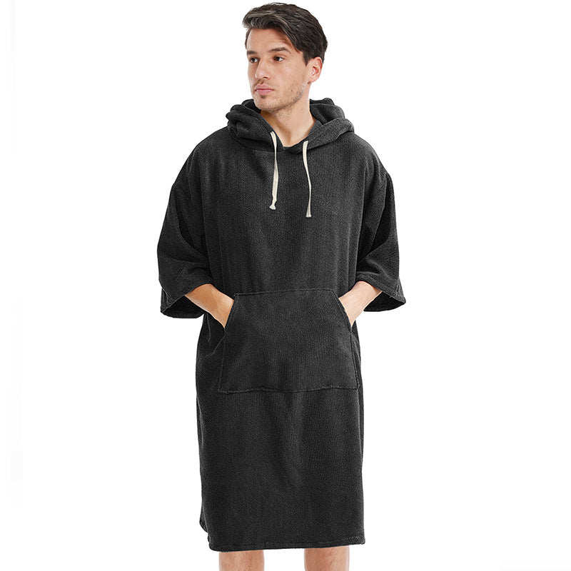 Thickened Microfiber Hooded Hooded Bath Towel Quick-drying Cloak