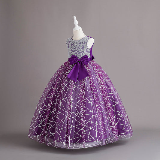 Girls Birthday Princess Dress Gauzy Gown