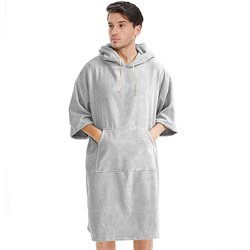 Thickened Microfiber Hooded Hooded Bath Towel Quick-drying Cloak