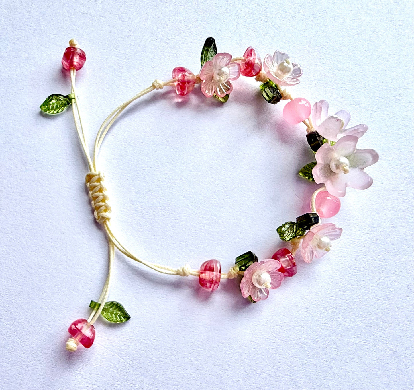 Pink Apricot Blossom Bracelet