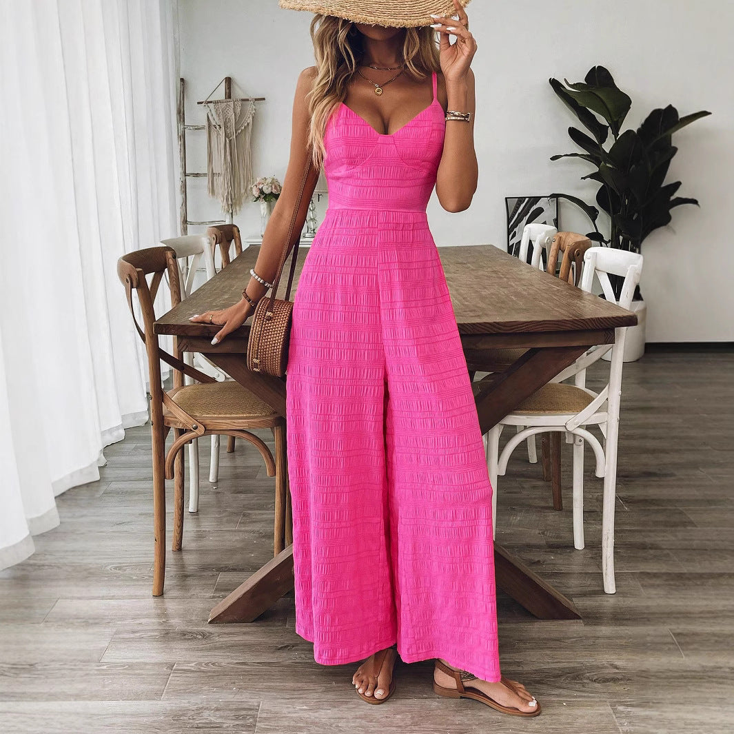 Mono informal holgado de manga corta para mujer