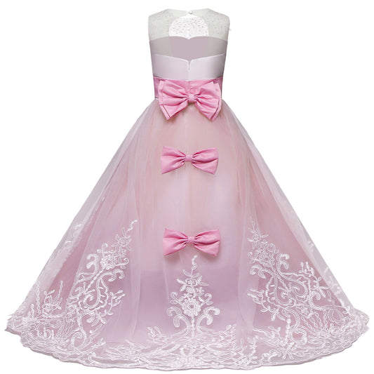 Mädchen Brautkleid Farbabstimmung Flauschiger Prinzessinnenrock
