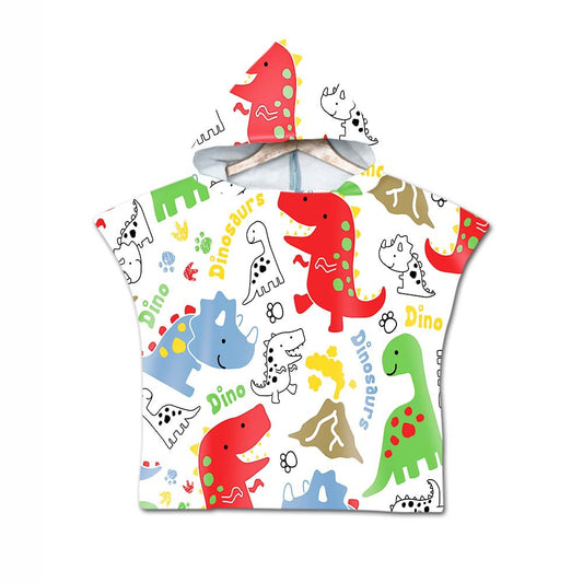 Printed hooded bath towel