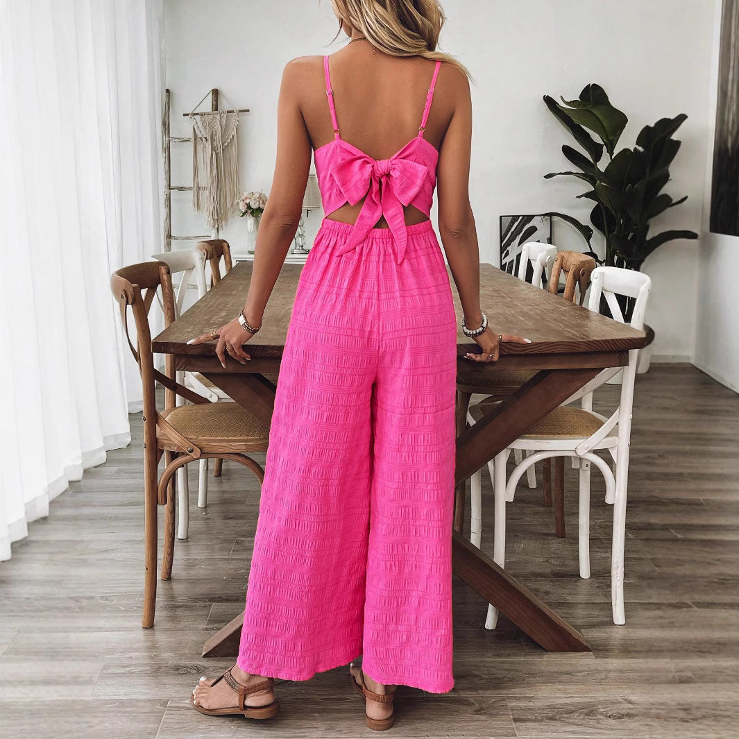 Mono informal holgado de manga corta para mujer
