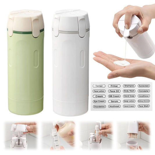 4-in-1 Travel Dispenser Set — Leak-Proof Refillable Bottles for Toiletries