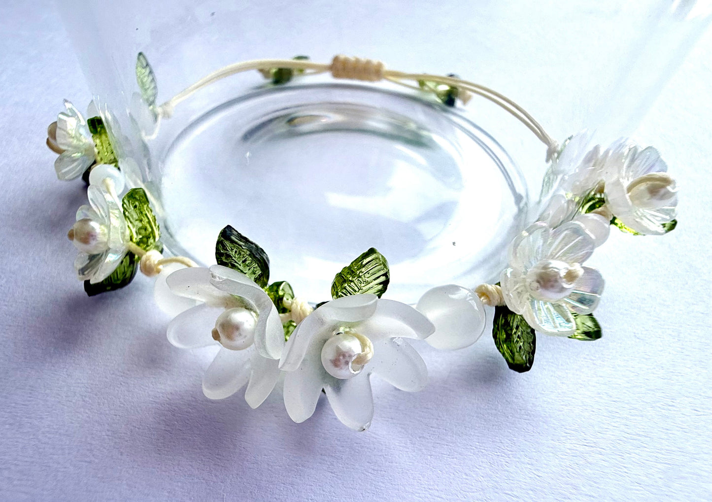 White Apricot Blossom Bracelet