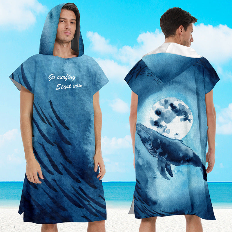 Microfiber Cloak Beach Quick-drying Bathrobe Cloak Beach