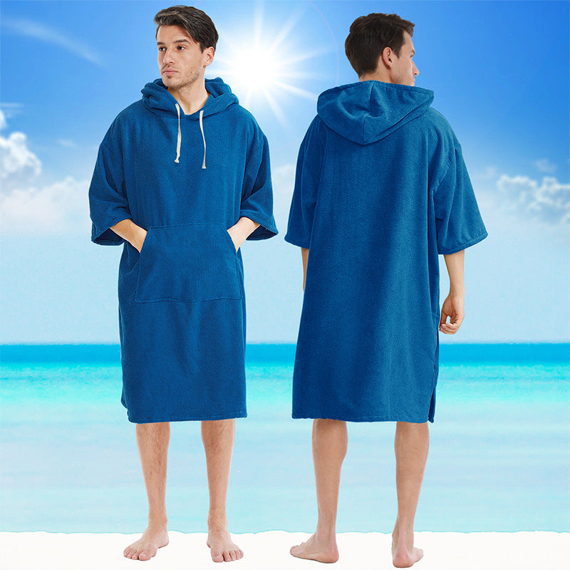 Thickened Microfiber Hooded Hooded Bath Towel Quick-drying Cloak