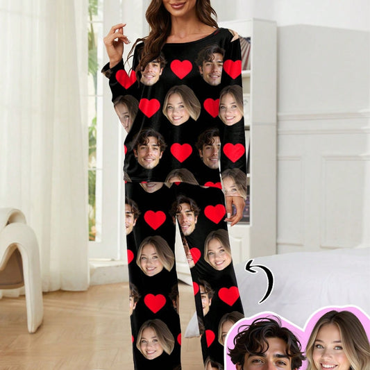 Customized Women's Sleepwear Set With Innovative And Unique Big Head Photos