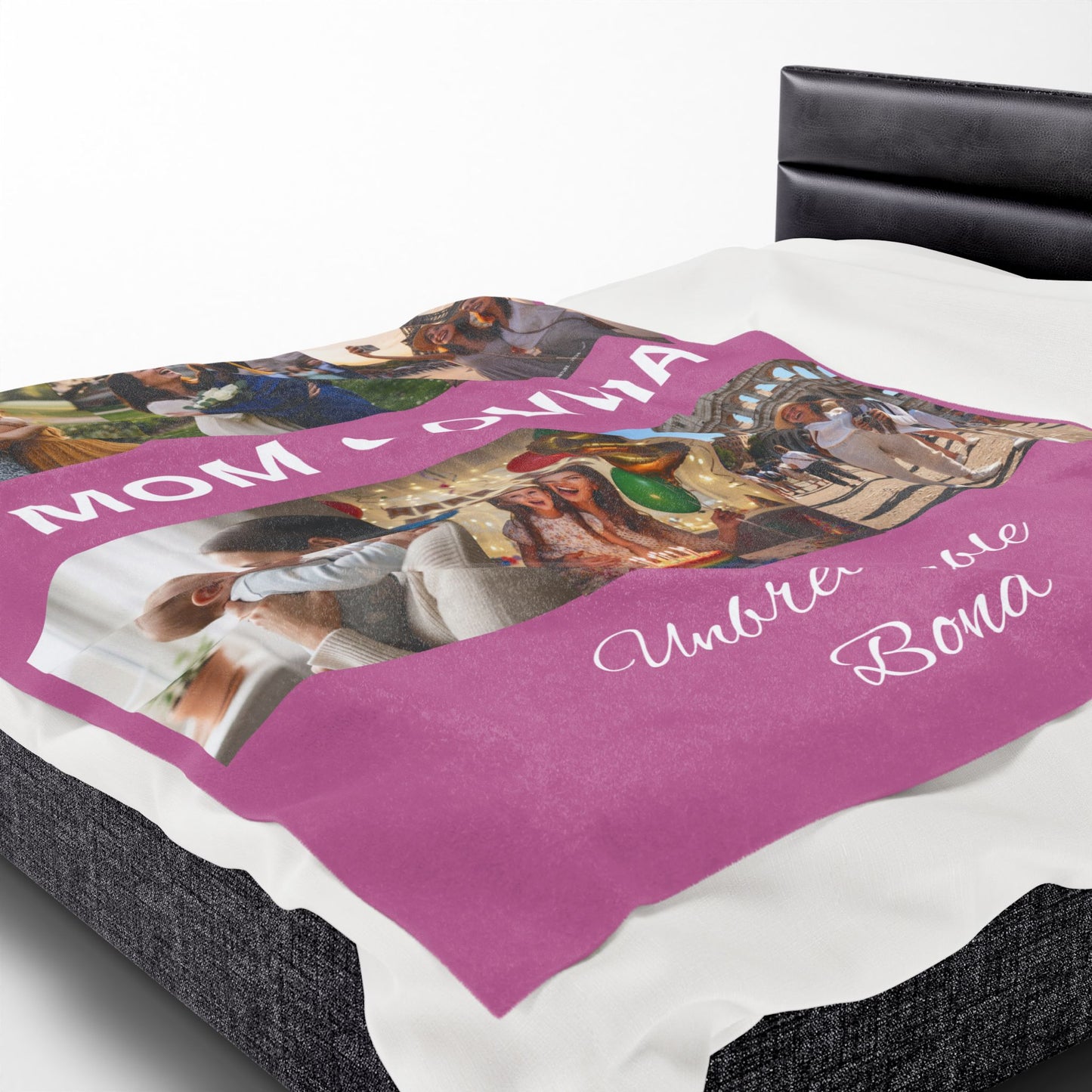 Personalized Photo Plush Blanket — “PRINT ON DEMAND ” Unbreakable Bond