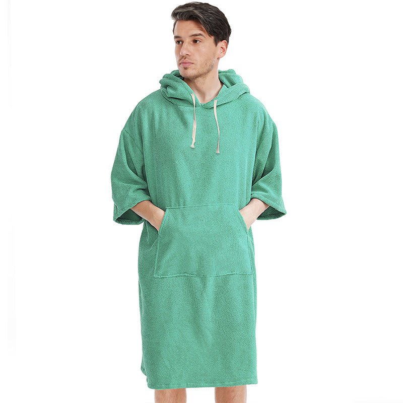 Thickened Microfiber Hooded Hooded Bath Towel Quick-drying Cloak