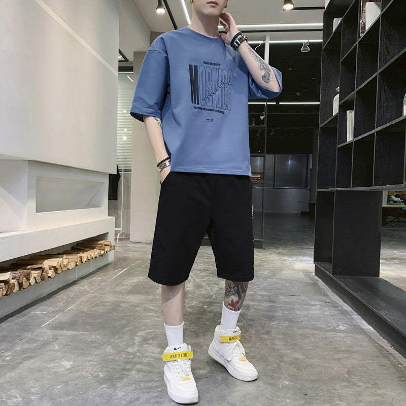 Summer Sportswear Men's T-shirt Suit