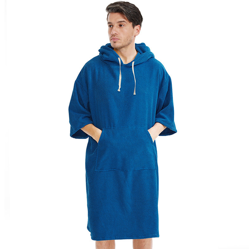 Thickened Microfiber Hooded Hooded Bath Towel Quick-drying Cloak